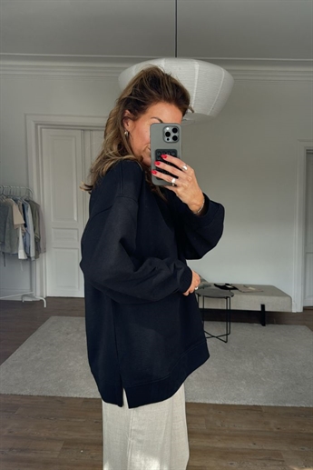 Gia crew neck sweat, Black